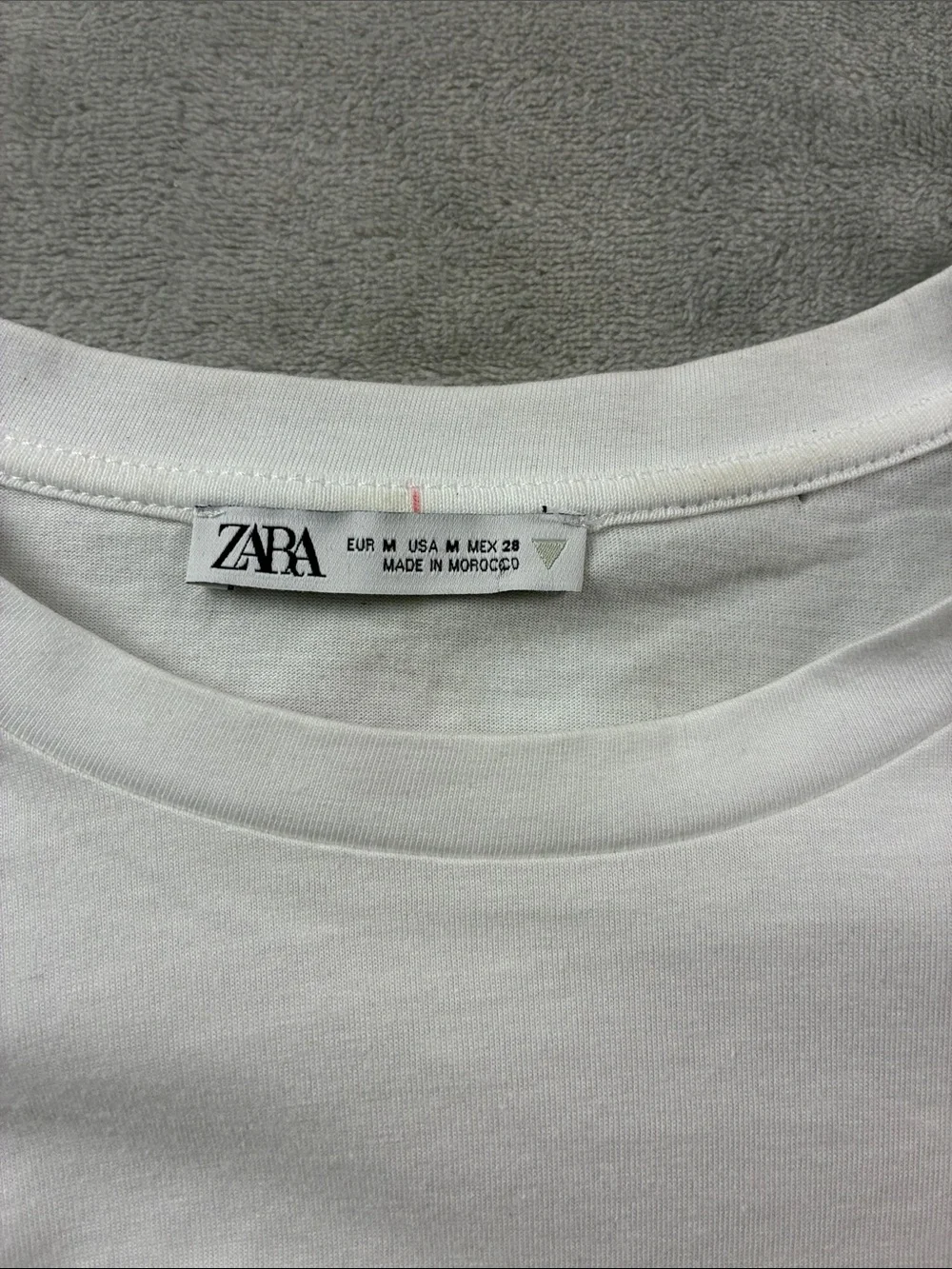 Zara Womens M White Oversized Flutter Sleeve Ruched Front Blouse Top